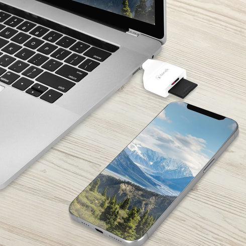 Bonelk USB-C to MicroSD/SD Adapter - White - Digital3d.com.au